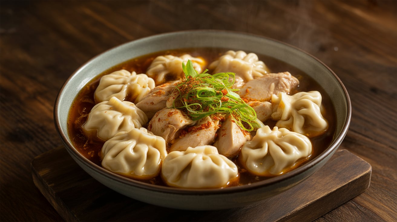 Dumpling and Stew Chicken