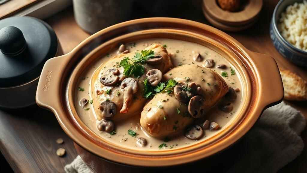 Cream of Mushroom Soup and Chicken Crock Pot Recipe