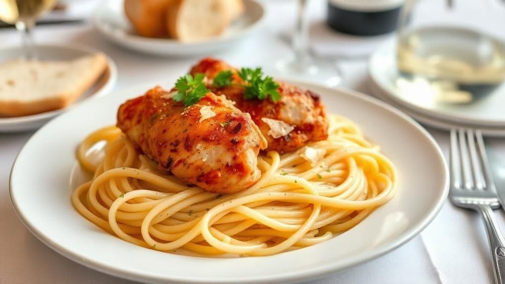 Chicken Parmesan Fettuccine Alfredo Recipe—Crispy & Irresistible