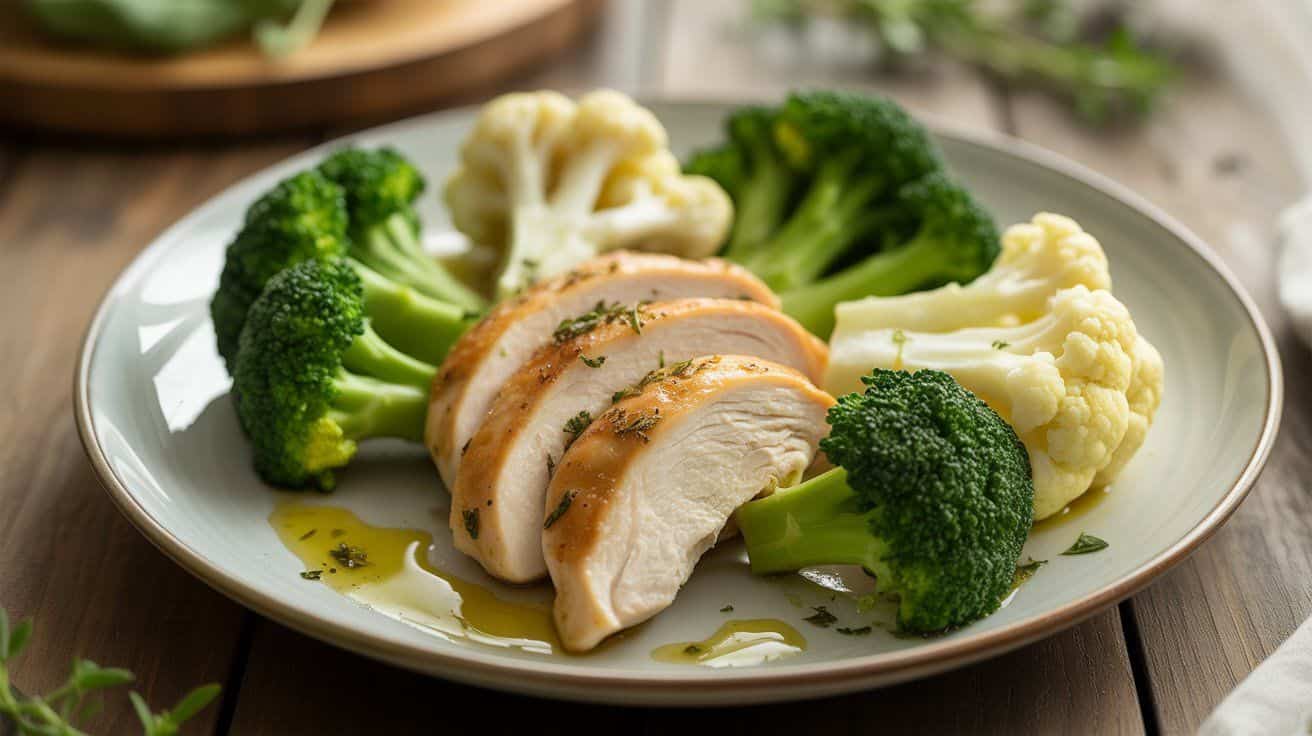 Easy Chicken Broccoli Cauliflower Recipe— One-Pan Dinner