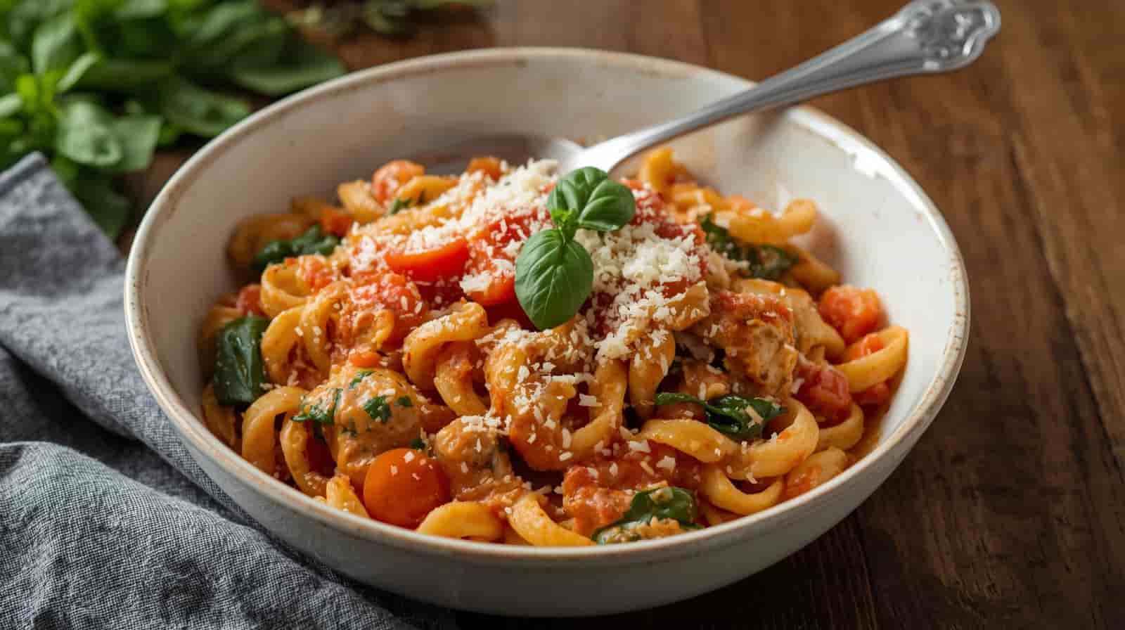 Chicken Spinach Tomato Pasta Recipe—A Perfect Weeknight Dinner