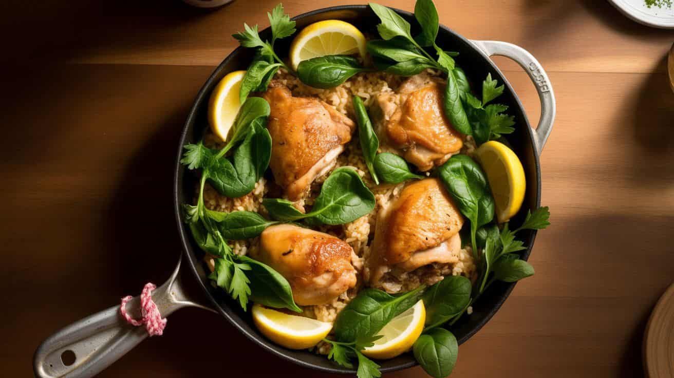 Easy Chicken Rice Spinach Recipe: One-Pan Healthy Dinner