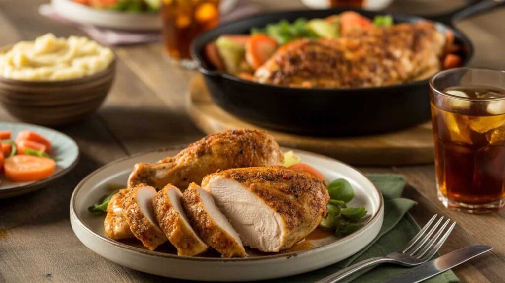 Applebee's bourbon street chicken recipe Homemade Applebee’s bourbon street chicken recipe dinner spread