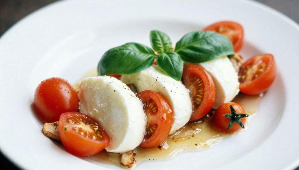 chicken caprese with tomatoes mozzarella and fresh basil