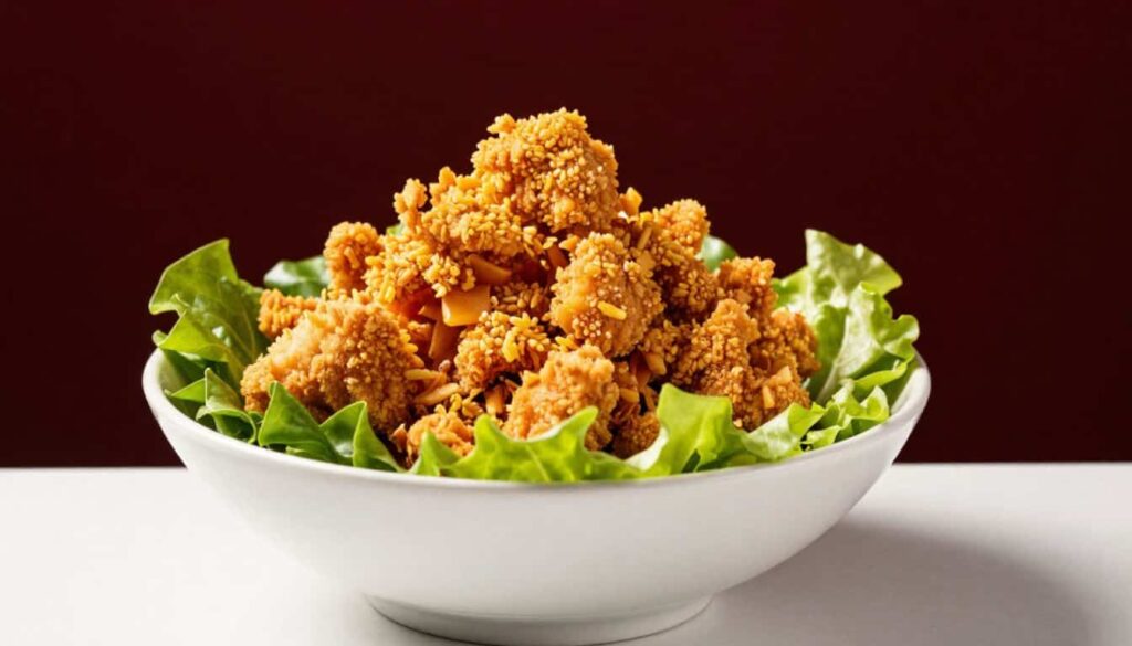 Chicken Cracklings Recipe Chicken cracklings used as salad topping.
