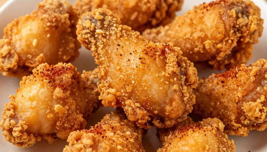 “Crispy fried chicken seasoned with Old Bay.”